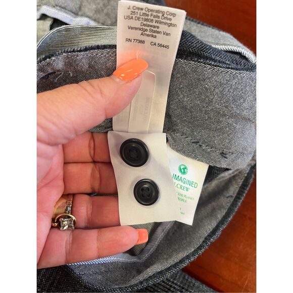 J. Crew 484 Slim Gray Blue Plaid Stretch Pants sz 33X32 EUC - Picture 10 of 10